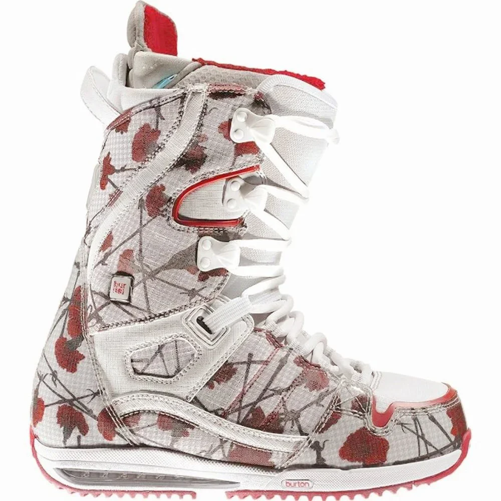 NEW Burton Sapphire Womens Snowboard Boots!  White & Red Floral  Size 5 or 6